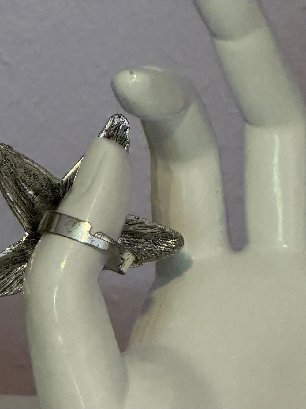 Starfish Statement adjustable Ring in Antiqued Silver Tone